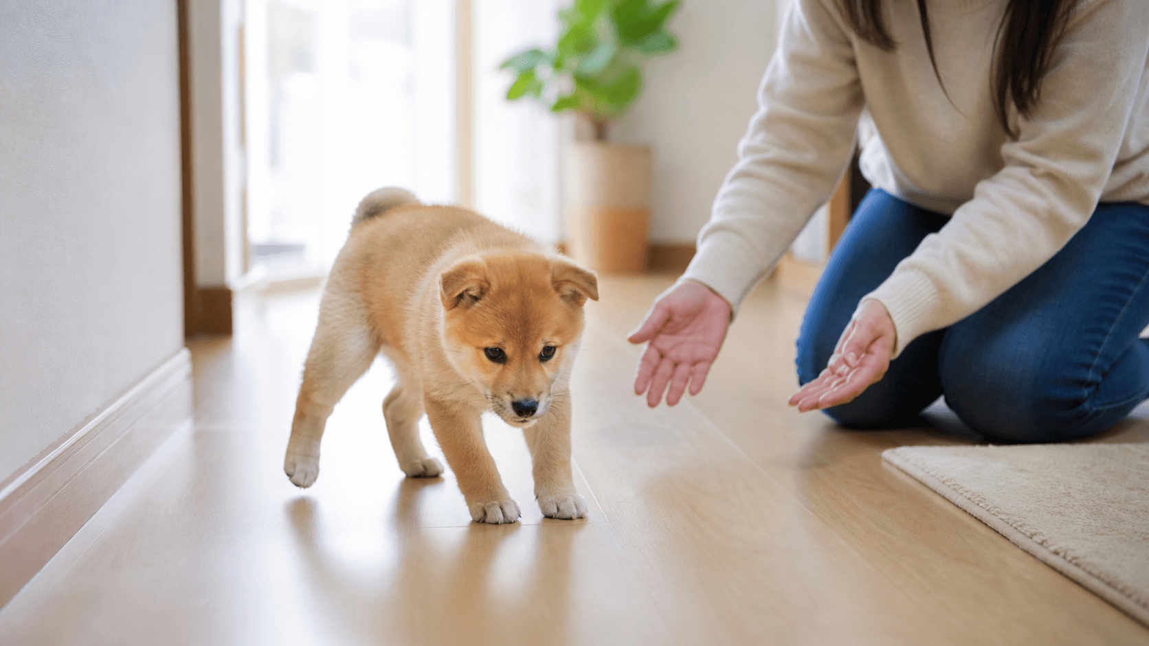 子犬が後ずさりする理由と怖がらせない慣らし方