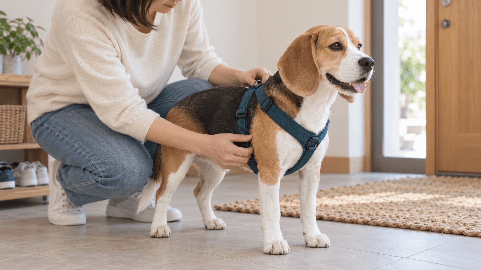 犬のハーネスの付け方は?採寸・装着と抜けないための確認