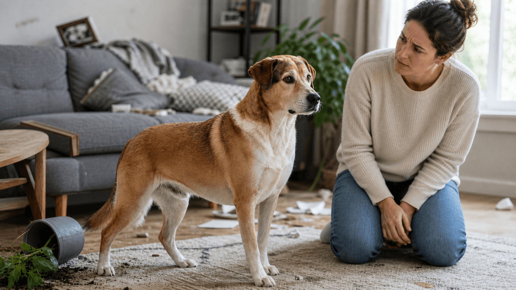 犬が地震後に元気ない時の見分け方と受診目安