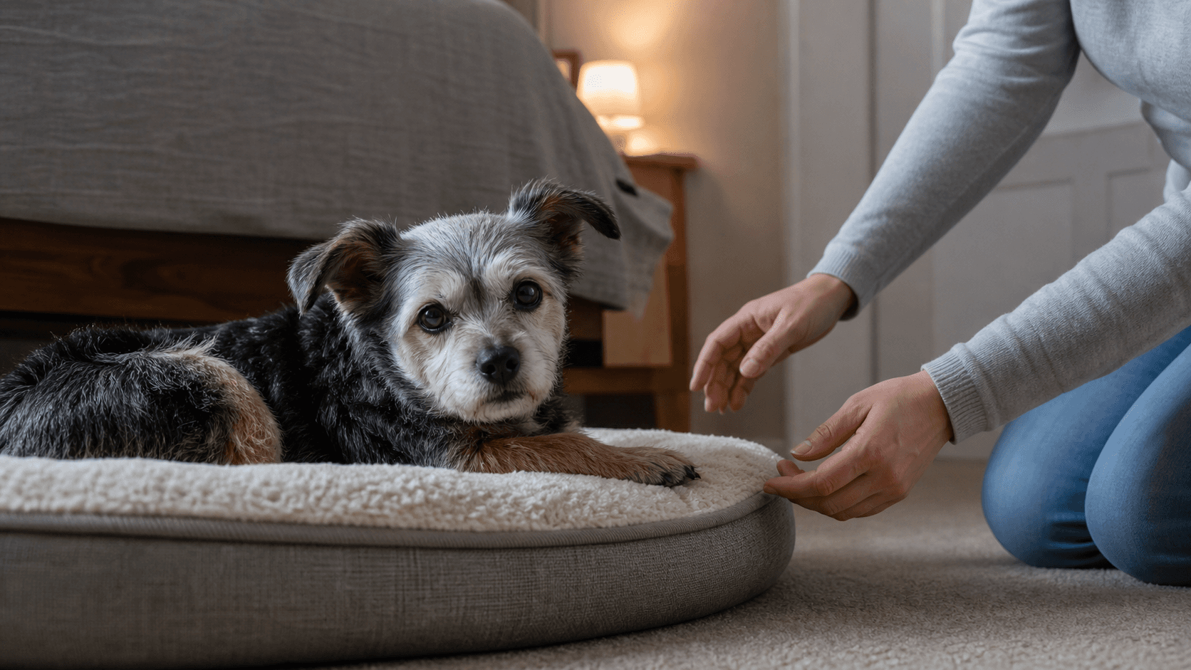 犬が寝てる時に近づくと唸る時の安全な見守り方