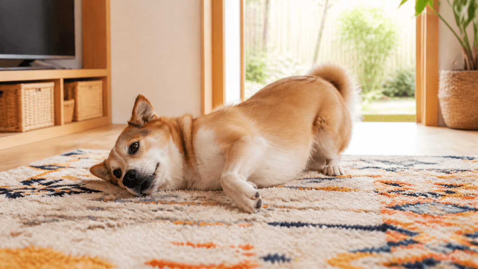 犬がカーペットの上にだけ体をこすりつけるようになったら