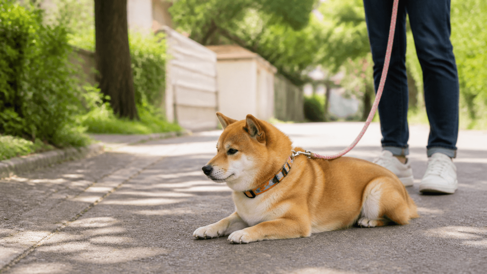犬が散歩中に地面に伏せて動かなくなる時の適切な対処とは