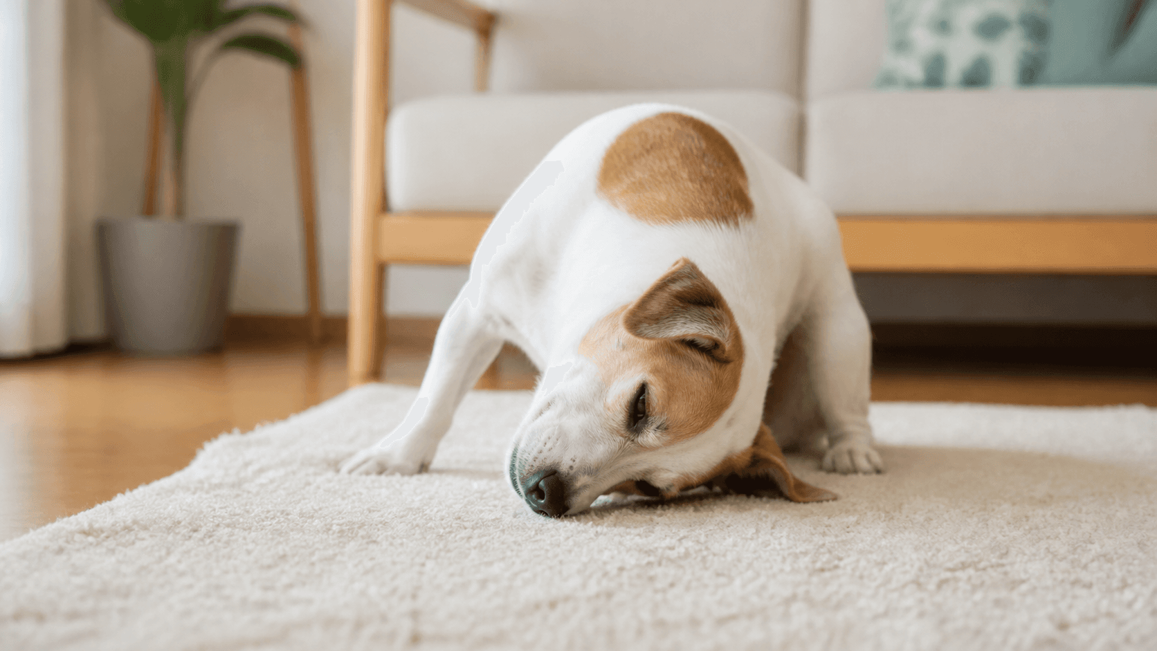 犬が顔や鼻をこすりつける原因と受診の目安