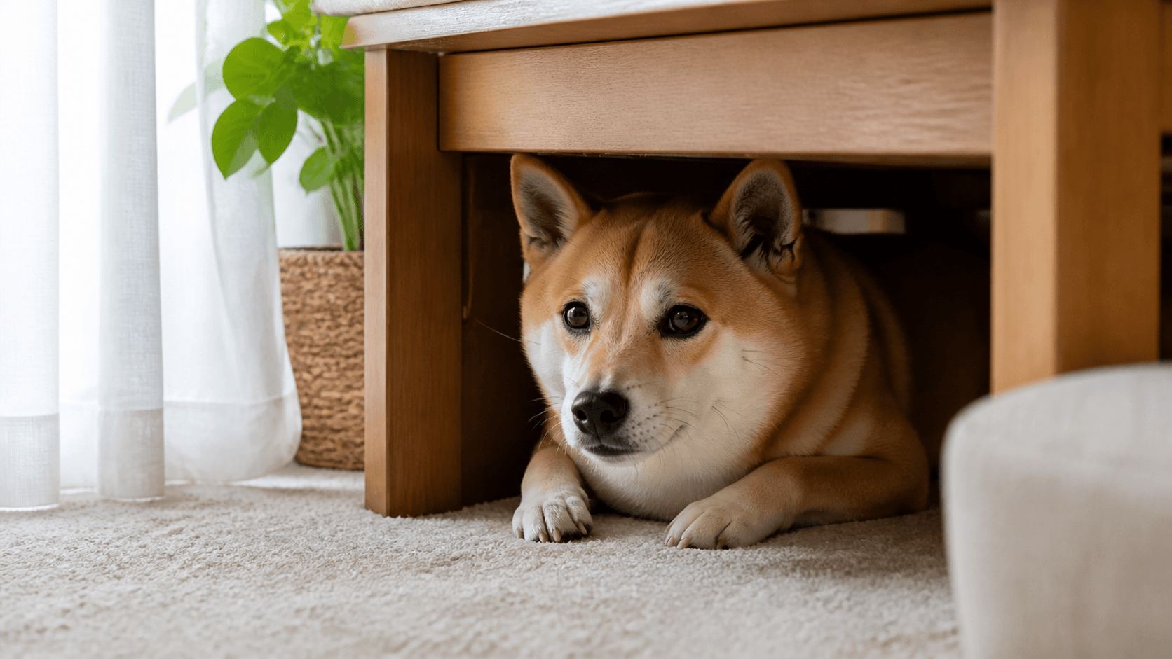 犬が急に物陰に隠れる理由と受診の目安