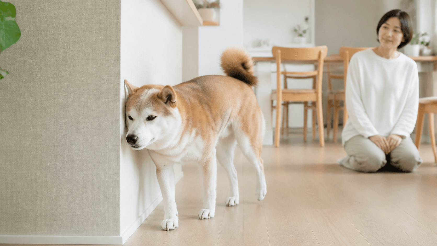 犬が壁に体をこすりつけるときのかゆみ・痛み・ストレスの見分け方